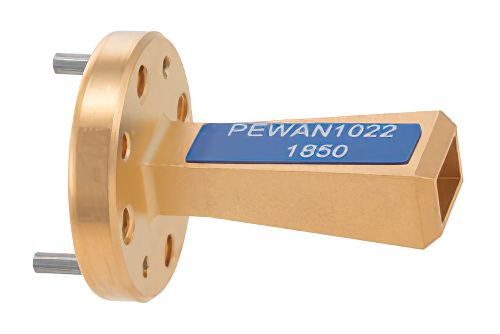 WR-8 Waveguide Standard Gain Horn Antenna Operating from 90 GHz to 140 GHz with a Nominal 15 dBi Gain with UG-387/U-Mod Round Cover Flange