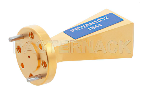 WR-5 Waveguide Standard Gain Horn Antenna Operating from 140 GHz to 220 GHz with a Nominal 25 dBi Gain with UG-387/U-Mod Round Cover Flange