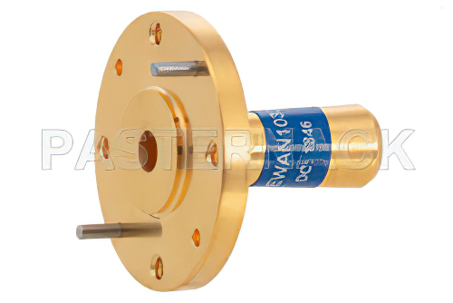 WR-19 Waveguide Conical Gain Horn Antenna Operating from 50 GHz to 58 GHz with a Nominal 10 dBi Gain with UG-383/U-Mod Round Cover Flange