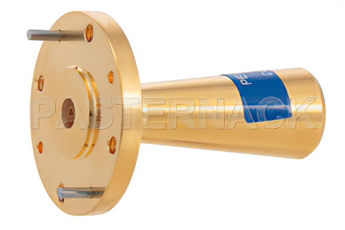 WR-19 Waveguide Conical Gain Horn Antenna Operating from 50 GHz to 58 GHz with a Nominal 15 dBi Gain with UG-383/U-Mod Round Cover Flange