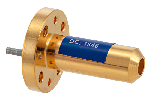 WR-10 Waveguide Conical Gain Horn Antenna Operating from 77 GHz to 87 GHz with a Nominal 10 dBi Gain with UG-387/U Round Cover Flange