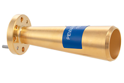 WR-10 Waveguide Conical Gain Horn Antenna Operating from 77 GHz to 87 GHz with a Nominal 20 dBi Gain with UG-387/U Round Cover Flange