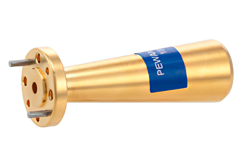WR-10 Waveguide Conical Gain Horn Antenna Operating from 77 GHz to 87 GHz with a Nominal 20 dBi Gain with UG-387/U Round Cover Flange