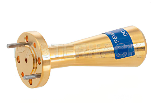 WR-5 Waveguide Conical Gain Horn Antenna Operating from 140 GHz to 220 GHz with a Nominal 25 dBi Gain with UG-387/U Round Cover Flange