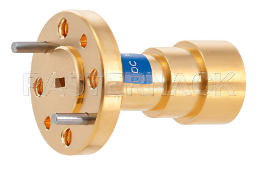 WR-10 Waveguide Wide Angle Scalar Feed Horn Antenna Operating from 89 GHz to 99 GHz with a Nominal 10 dBi Gain with UG-385/U-Mod Round Cover