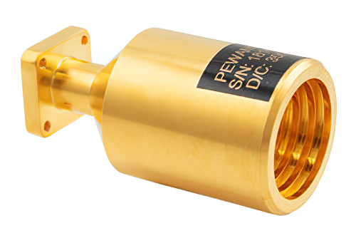 0.328 Inch Circular Waveguide Scalar Feed Horn Antenna, 24 GHz to 33 GHz Frequency Range, 16 dBi Gain, UG-1530/U Flange