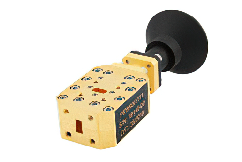 WR-28 Waveguide Dual Polarized Scalar Feed Horn Antenna, 24 GHz to 40 GHz Frequency Range, 15 dBi Gain, UG-599/U Flange