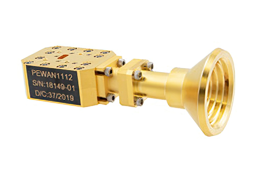 WR-28 Waveguide Dual Polarized Scalar Feed Horn Antenna, 24 GHz to 42 GHz Frequency Range, 15 dBi Gain, UG-599/U Flange