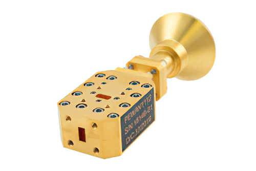 WR-28 Waveguide Dual Polarized Scalar Feed Horn Antenna, 24 GHz to 42 GHz Frequency Range, 15 dBi Gain, UG-599/U Flange