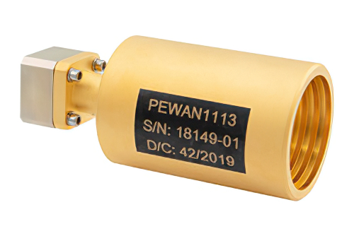 WR-28 Waveguide Scalar Feed Horn Antenna, 26 GHz to 30 GHz Frequency Range, 17 dBi Gain, UG-599/U Flange