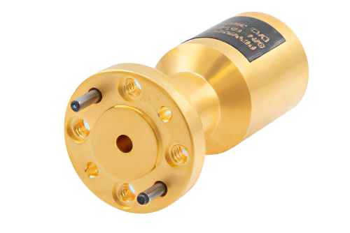 0.094 Inch Circular Waveguide Scalar Feed Horn Antenna, 87 GHz to 100 GHz Frequency Range, 17 dBi Gain, UG-387/U-Mod Flange