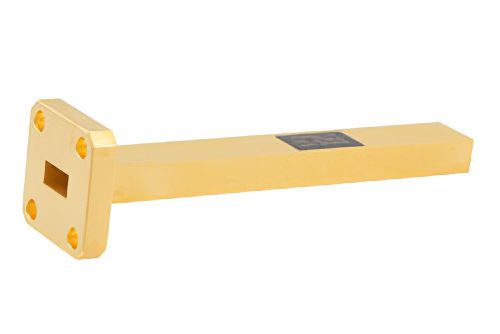 WR-28 Waveguide Probe Antenna Operating from 26.5 GHz to 40 GHz with a  Nominal 6.5 dBi Gain with UG-599/U Square Cover Flange