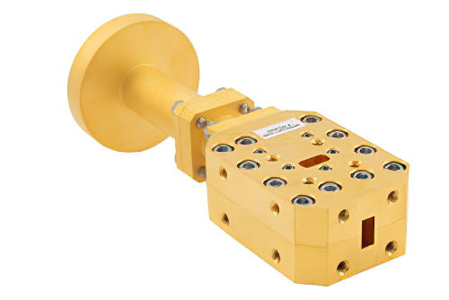 WR-28 Waveguide Dual Polarized Feed Horn Antenna, 24 GHz to 42 GHz Frequency Range, 10 dBi Gain, UG-599/U Flange