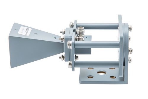 Broadband Gain Horn Antenna, 18 GHz to 50 GHz 15 dBi Gain, 2.4mm Female Connector