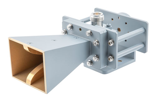 Broadband Gain Horn Antenna, 6 GHz to 18 GHz 10 dBi Gain, N Female Connector