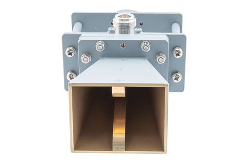 Broadband Gain Horn Antenna, 6 GHz to 18 GHz 10 dBi Gain, N Female Connector