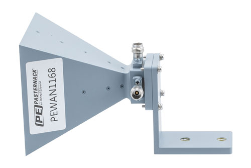 Broadband Horn Antenna, Dual Polarized 18 GHz to 54 GHz 15 dBi Gain, 2.4mm Female Connector