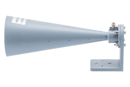 Broadband Horn Antenna, Dual Polarized 23 GHz to 43 GHz 20 dBi Gain, 2.92mm Female Connector