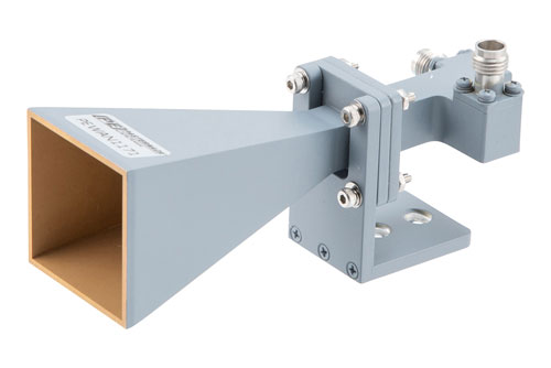 Broadband Horn Antenna, Dual Polarized 42 GHz to 44 GHz 21 dBi Gain, 2.4mm Female Connector