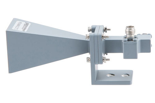 Broadband Horn Antenna, Dual Polarized 42 GHz to 44 GHz 21 dBi Gain, 2.4mm Female Connector
