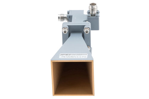 Broadband Horn Antenna, Dual Polarized 42 GHz to 44 GHz 21 dBi Gain, 2.4mm Female Connector