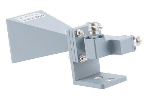 Broadband Horn Antenna, Dual Polarized 42 GHz to 44 GHz 21 dBi Gain, 2.4mm Female Connector