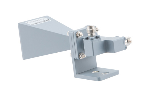 Broadband Horn Antenna, Dual Polarized 42 GHz to 44 GHz 21 dBi Gain, 2.4mm Female Connector