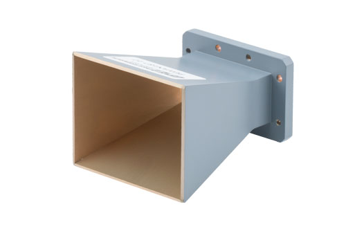 WR-187 Standard Gain Horn Antenna Operating From 3.95 GHz to 5.85 GHz, 10 dBi Nominal Gain, CMR-187 Flange