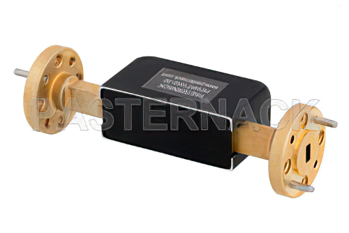 WR-15 Waveguide Fixed Attenuator, 30 dB, from 50 GHz to 75 GHz, UG-385/U Round Cover Flange