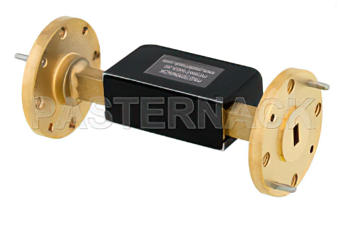 WR-19 Waveguide Fixed Attenuator, 30 dB, from 40 GHz to 60 GHz, UG-383/U-Mod Round Cover Flange