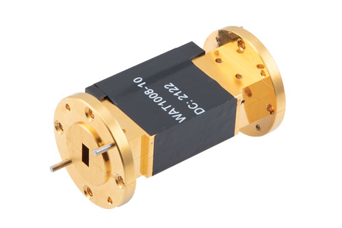 WR-22 Waveguide Fixed Attenuator, 10 dB, from 33 GHz to 50 GHz, UG-383/U Round Cover Flange, 4W Power