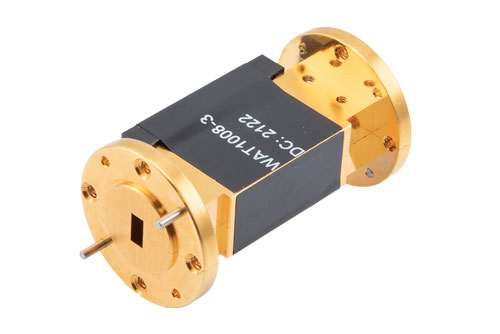 WR-22 Waveguide Fixed Attenuator, 3 dB, from 33 GHz to 50 GHz, UG-383/U Round Cover Flange, 4W Power