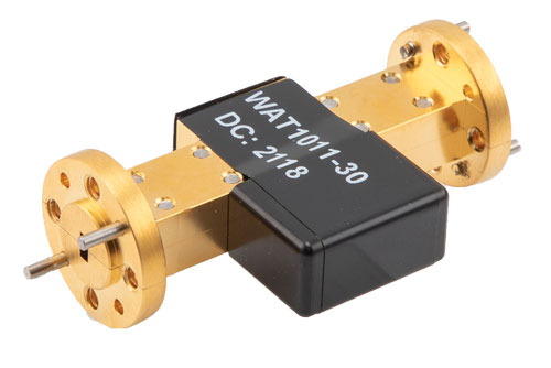 WR-12 Waveguide Fixed Attenuator, 30 dB, from 60 GHz to 90 GHz, UG-387/U Round Cover Flange, 1W Power