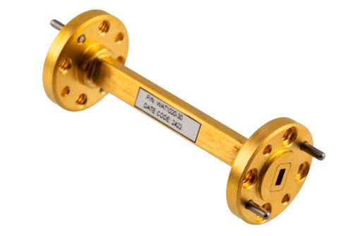 WR-12 Waveguide Fixed Attenuator, 30 dB, from 60 GHz to 90 GHz, UG-387/U Round Cover Flange, Rated to 0.1 Watt