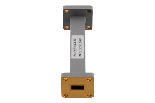WR-34 Waveguide Fixed Attenuator, 10 dB, from 21.7 GHz to 33 GHz, UG-1530/U Square Cover Flange, Rated to 0.5 Watt