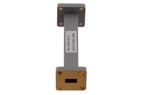 WR-34 Waveguide Fixed Attenuator, 3 dB, from 21.7 GHz to 33 GHz, UG-1530/U Square Cover Flange, Rated to 0.5 Watt