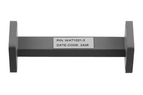 WR-34 Waveguide Fixed Attenuator, 3 dB, from 21.7 GHz to 33 GHz, UG-1530/U Square Cover Flange, Rated to 0.5 Watt