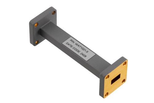 WR-34 Waveguide Fixed Attenuator, 3 dB, from 21.7 GHz to 33 GHz, UG-1530/U Square Cover Flange, Rated to 0.5 Watt