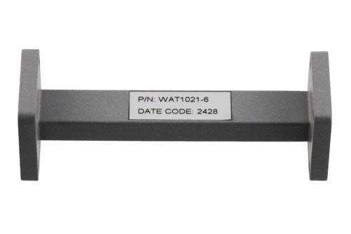 WR-34 Waveguide Fixed Attenuator, 6 dB, from 21.7 GHz to 33 GHz, UG-1530/U Square Cover Flange, Rated to 0.5 Watt