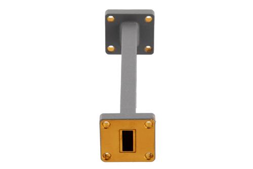 WR-42 Waveguide Fixed Attenuator, 10 dB, from 17.6 GHz to 26.7 GHz, UG-595/U Square Cover Flange, Rated to 1 Watt