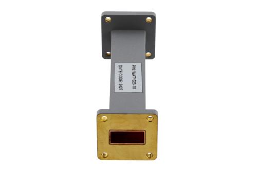 WR-90 Waveguide Fixed Attenuator, 10 dB, from 8.2 GHz to 12.4 GHz, UG-39/U Square Cover Flange, Rated to 2 Watt
