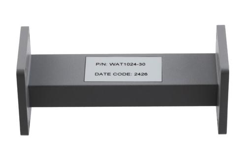 WR-112 Waveguide Fixed Attenuator, 30 dB, from 6.57 GHz to 9.99 GHz, UG-51/U Square Cover Flange, Rated to 2 Watt