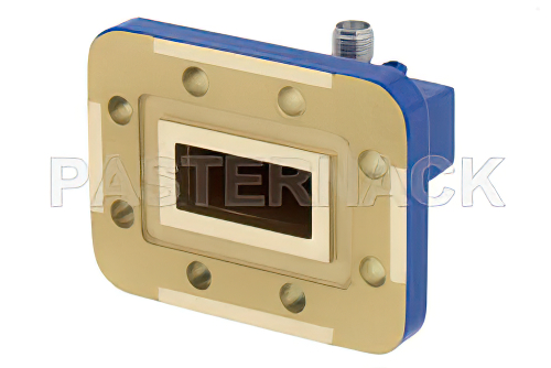 WR-90 CPR-90G Grooved Flange to SMA Female Waveguide to Coax Adapter Operating from 8.2 GHz to 12.4 GHz