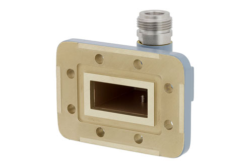 WR-112 CPR-112G Grooved Flange to N Female Waveguide to Coax Adapter Operating from 7.05 GHz to 10 GHz
