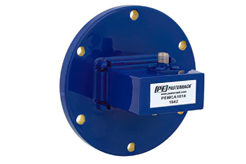 WR-137 UG-344/U Round Cover Flange to SMA Female Waveguide to Coax Adapter Operating From 5.85 GHz to 8.2 GHz, C Band