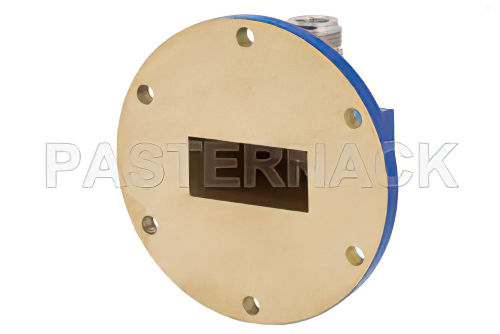 WR-137 UG-344/U Round Cover Flange to N Female Waveguide to Coax Adapter Operating from 5.85 GHz to 8.2 GHz