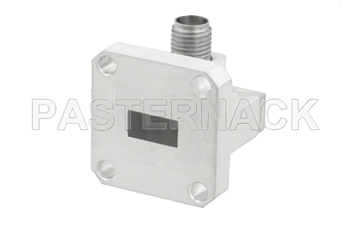 WR-34 UG-1530/U Square Cover Flange to 2.92mm Female Waveguide to Coax Adapter Operating from 22 GHz to 33 GHz