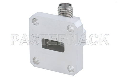 WR-42 UG-597/U Square Cover Flange to SMA Female Waveguide to Coax Adapter Operating from 18 GHz to 26.5 GHz