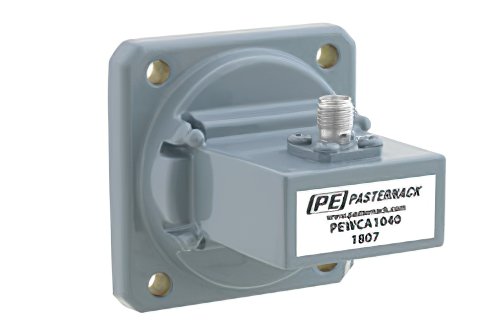 WR-112 UG-138/U Square Cover Flange to SMA Female Waveguide to Coax Adapter Operating from 7.05 GHz to 10 GHz