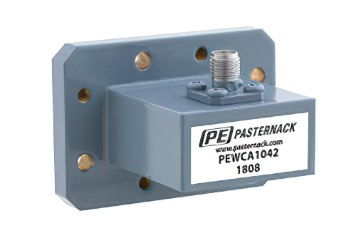 WR-112 CMR-112 Flange to SMA Female Waveguide to Coax Adapter, 7.05 GHz to 10 GHz, H Band, Aluminum, Paint